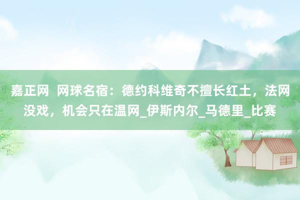 嘉正网  网球名宿：德约科维奇不擅长红土，法网没戏，机会只在温网_伊斯内尔_马德里_比赛