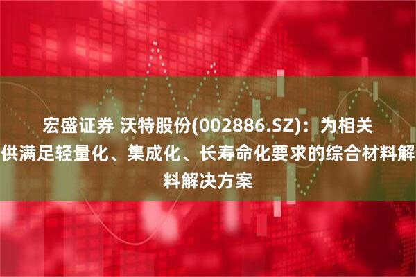 宏盛证券 沃特股份(002886.SZ)：为相关客户提供满足轻量化、集成化、长寿命化要求的综合材料解决方案