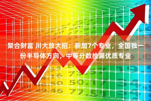 聚合财富 川大放大招：新加7个专业，全国独一份半导体方向，中等分数捡漏优质专业
